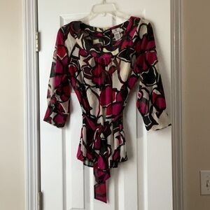 Stylish Women's Pink and Black Top